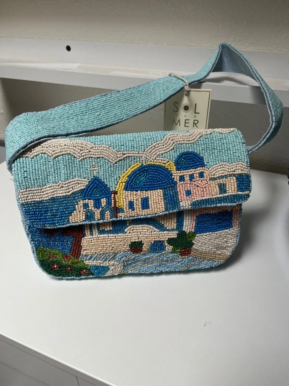 Sol & Mer Santorini Greece Shoulder Bag – TJ Maxx Marshalls Find – NWT